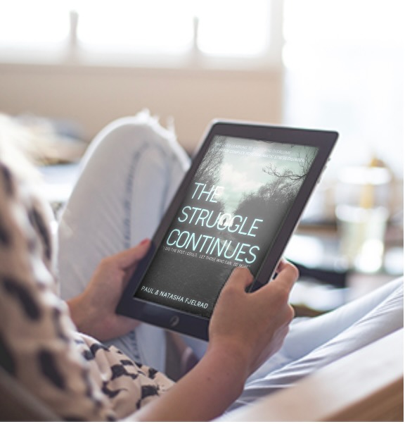 Reading at home on a tablet