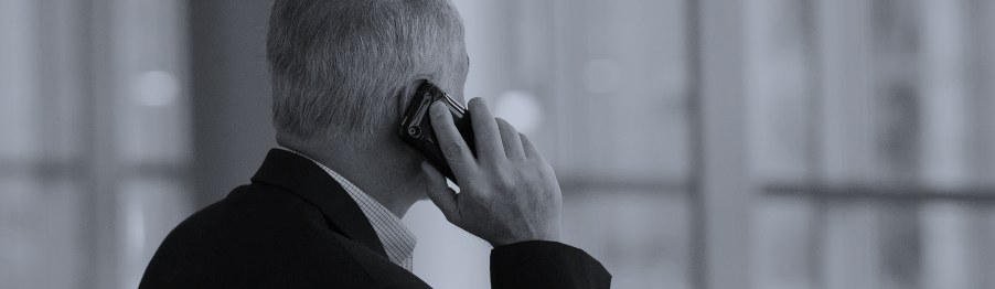 A man talking on a mobile phone