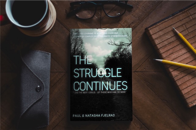 The Struggle Continues paperback on a desk